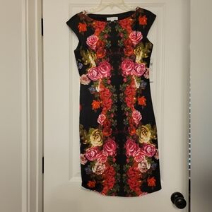 Symmetrical floral midi